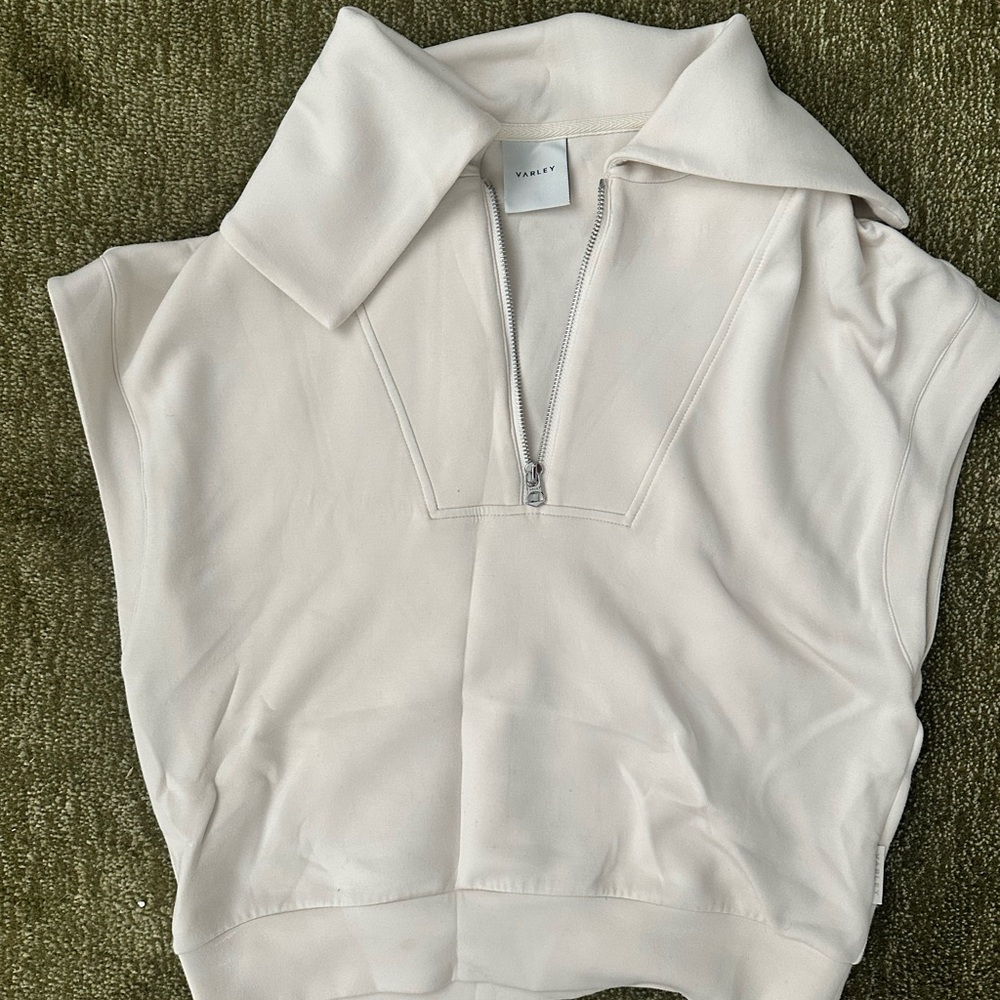 Varley Cream Short Sleeve Top